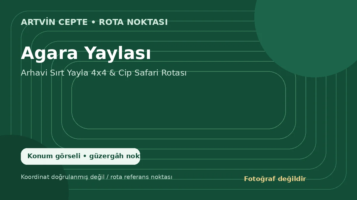 Agara Yaylası – Artvin CEPTE konum görseli