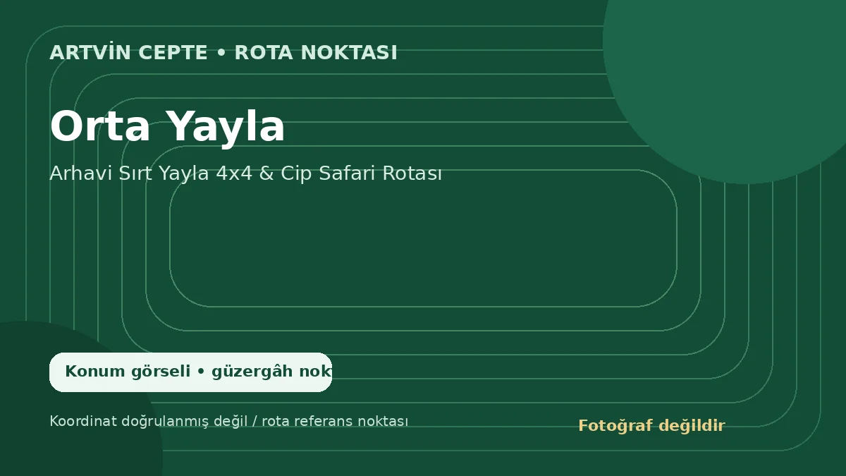 Orta Yayla – Artvin CEPTE konum görseli