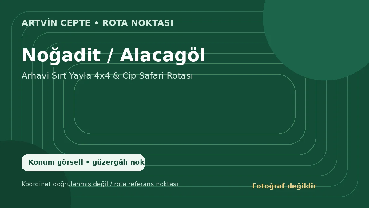 Noğadit / Alacagöl – Artvin CEPTE konum görseli