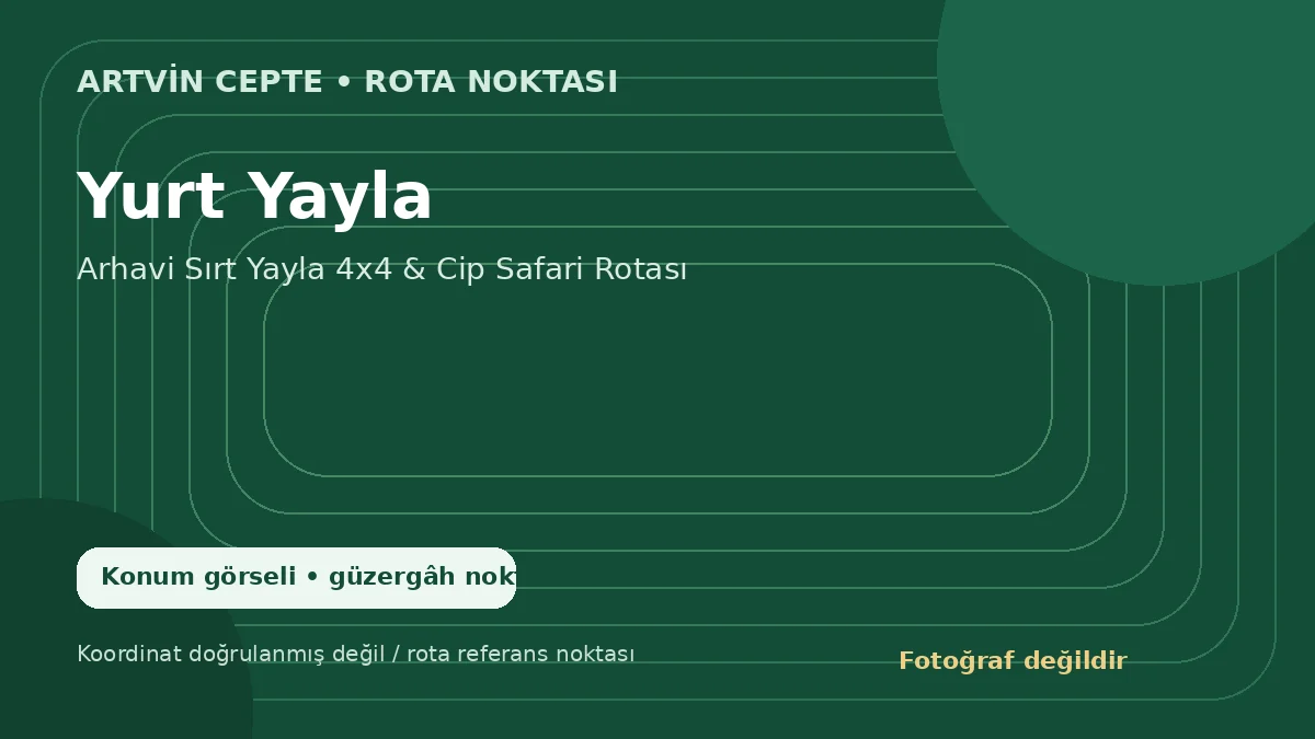 Yurt Yayla – Artvin CEPTE konum görseli