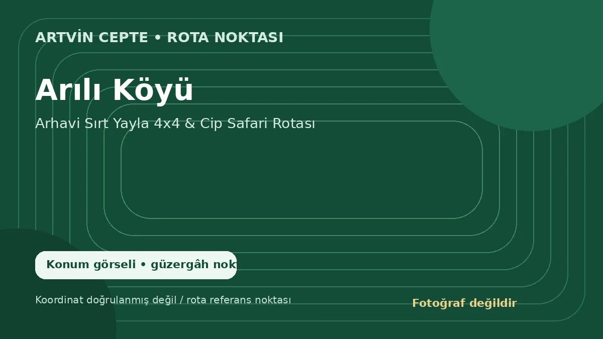 Arılı Köyü – Artvin CEPTE konum görseli
