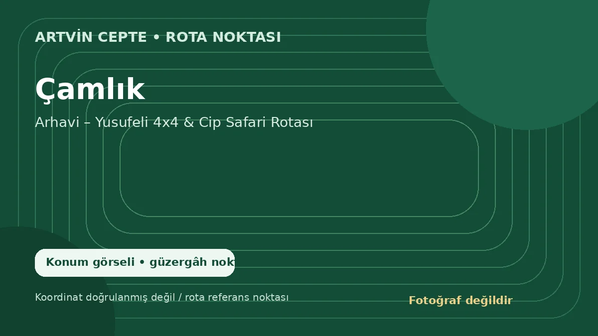 Çamlık – Artvin CEPTE konum görseli