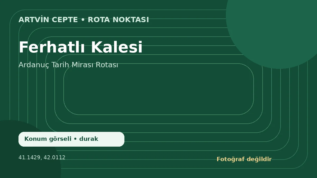 Ferhatlı Kalesi – Artvin CEPTE konum görseli