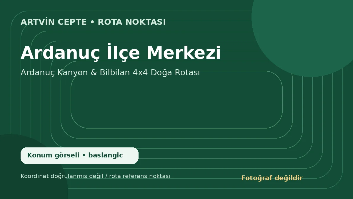 Ardanuç İlçe Merkezi – Artvin CEPTE konum görseli